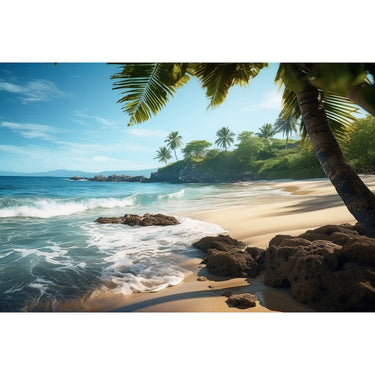 Canvas of Palm Trees on the Beach